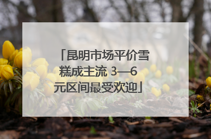 昆明市场平价雪糕成主流 3—6元区间最受欢迎