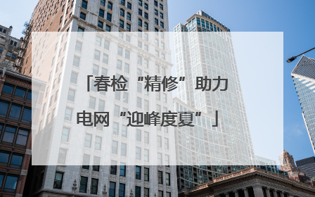 春检“精修”助力电网“迎峰度夏”