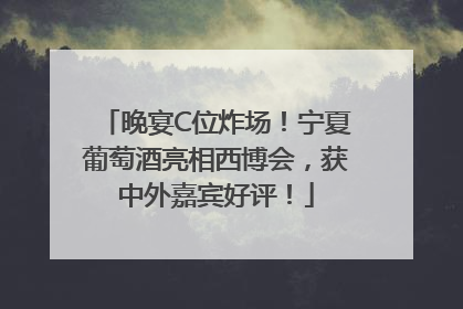 晚宴C位炸场！宁夏葡萄酒亮相西博会，获中外嘉宾好评！