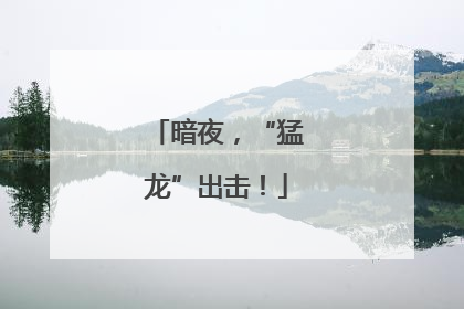 暗夜，“猛龙”出击！