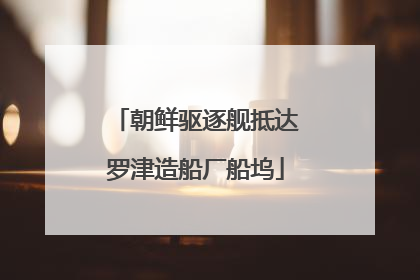 朝鲜驱逐舰抵达罗津造船厂船坞