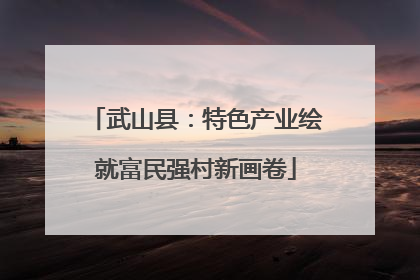 武山县：特色产业绘就富民强村新画卷