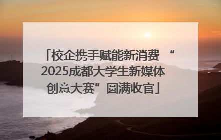 校企携手赋能新消费 “2025成都大学生新媒体创意大赛”圆满收官