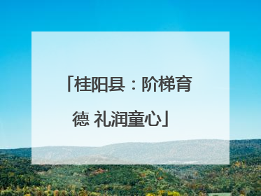 桂阳县：阶梯育德 礼润童心