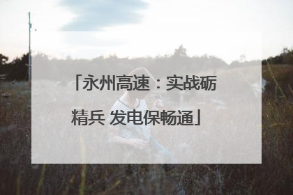 永州高速：实战砺精兵 发电保畅通