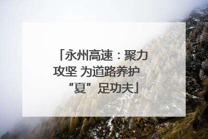 永州高速：聚力攻坚 为道路养护“夏”足功夫