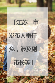 江苏一市发布人事任免，涉及副市长等