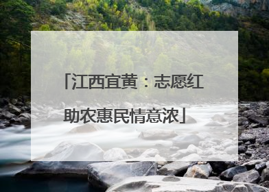 江西宜黄：志愿红助农惠民情意浓