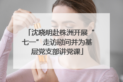 沈晓明赴株洲开展“七一”走访慰问并为基层党支部讲党课