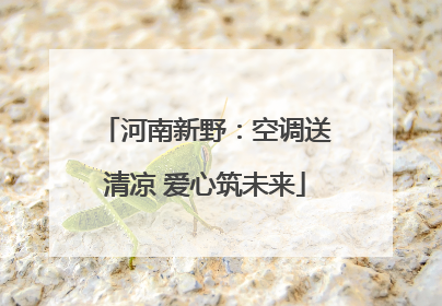 河南新野：空调送清凉 爱心筑未来