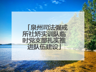 泉州司法强戒所社矫实训队临时党支部扎实推进队伍建设