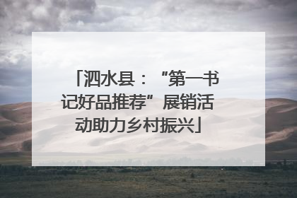 泗水县：“第一书记好品推荐”展销活动助力乡村振兴