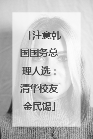 注意韩国国务总理人选：清华校友金民锡