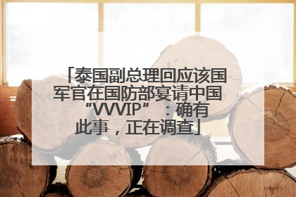 泰国副总理回应该国军官在国防部宴请中国“VVVIP”：确有此事，正在调查