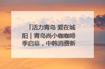 活力青岛 爱在城阳｜青岛尚小咖咖啡季启幕，中韩消费新场景点燃夏日热情