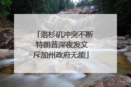 洛杉矶冲突不断 特朗普深夜发文斥加州政府无能