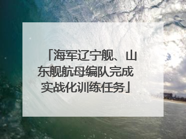 海军辽宁舰、山东舰航母编队完成实战化训练任务