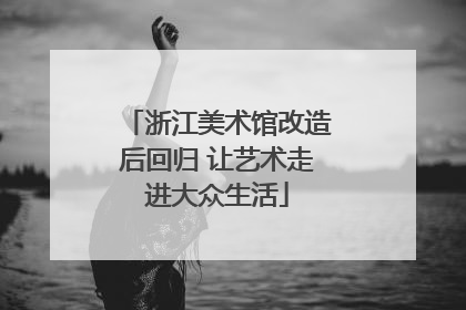 浙江美术馆改造后回归 让艺术走进大众生活