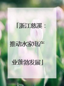 浙江慈溪：推动水家电产业蓬勃发展