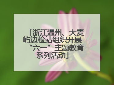 浙江温州、大麦屿边检站组织开展“六一”主题教育系列活动