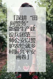 深耕“田间警务”，新疆生产建设兵团第二师公安以警护农绘就乡村振兴平安画卷