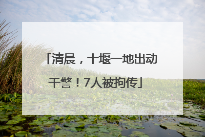 清晨，十堰一地出动干警！7人被拘传