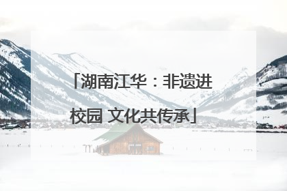 湖南江华：非遗进校园 文化共传承