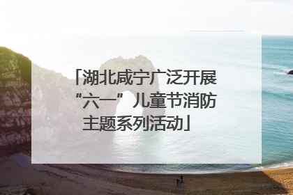 湖北咸宁广泛开展“六一”儿童节消防主题系列活动