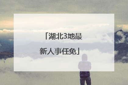 湖北3地最新人事任免