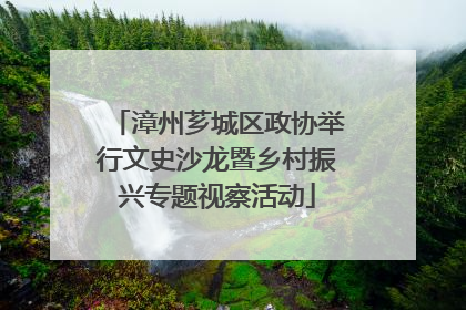 漳州芗城区政协举行文史沙龙暨乡村振兴专题视察活动