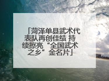 菏泽单县武术代表队再创佳绩 持续擦亮“全国武术之乡”金名片
