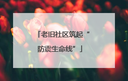 老旧社区筑起“防震生命线”