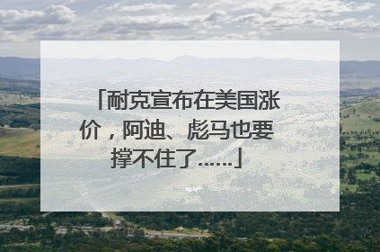 耐克宣布在美国涨价，阿迪、彪马也要撑不住了……