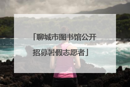 聊城市图书馆公开招募暑假志愿者