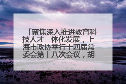 聚焦深入推进教育科技人才一体化发展，上海市政协举行十四届常委会第十八次会议，胡文容出席并讲话