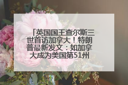 英国国王查尔斯三世首访加拿大！特朗普最新发文：如加拿大成为美国第51州可免费用“金穹”