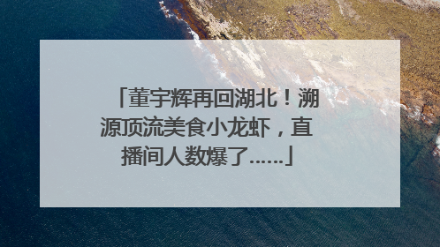 董宇辉再回湖北！溯源顶流美食小龙虾，直播间人数爆了……