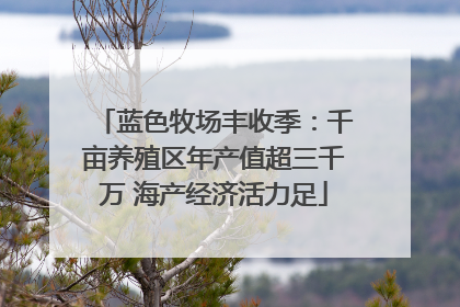 蓝色牧场丰收季：千亩养殖区年产值超三千万 海产经济活力足