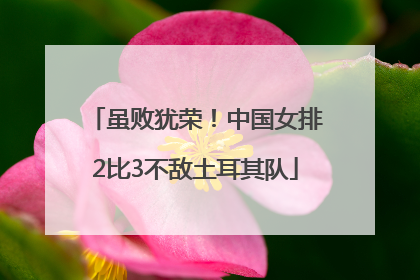 虽败犹荣！中国女排2比3不敌土耳其队