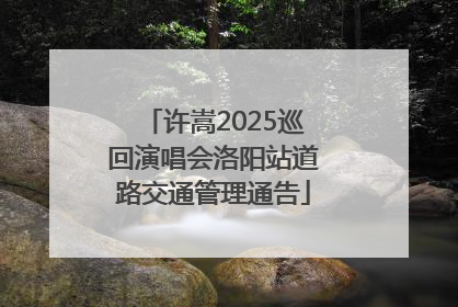 许嵩2025巡回演唱会洛阳站道路交通管理通告