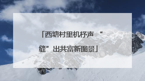 西塘村里机杼声 “缝”出共富新图景
