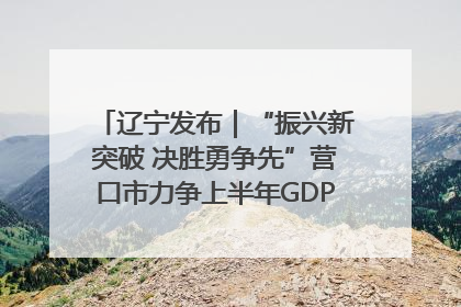 辽宁发布｜“振兴新突破 决胜勇争先”营口市力争上半年GDP增长6%左右