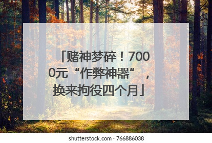 赌神梦碎！7000元“作弊神器”，换来拘役四个月