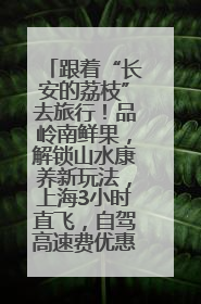 跟着“长安的荔枝”去旅行！品岭南鲜果，解锁山水康养新玩法，上海3小时直飞，自驾高速费优惠