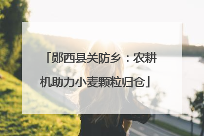郧西县关防乡：农耕机助力小麦颗粒归仓