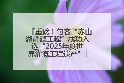 重磅！句容“赤山湖灌溉工程”成功入选“2025年度世界灌溉工程遗产”