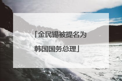 金民锡被提名为韩国国务总理