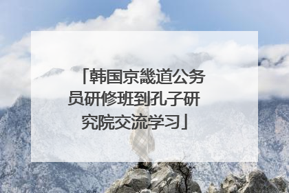 韩国京畿道公务员研修班到孔子研究院交流学习