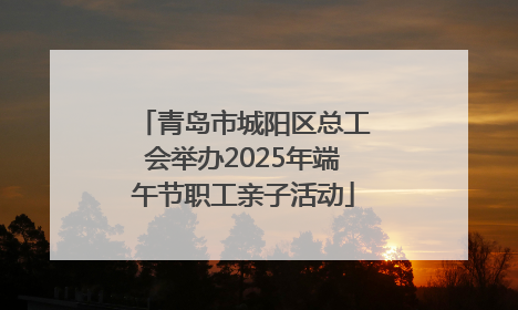 青岛市城阳区总工会举办2025年端午节职工亲子活动