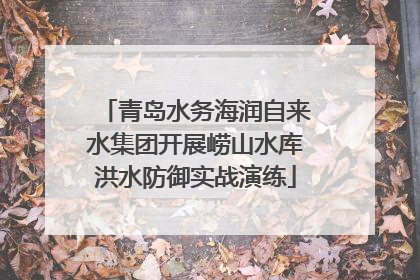 青岛水务海润自来水集团开展崂山水库洪水防御实战演练